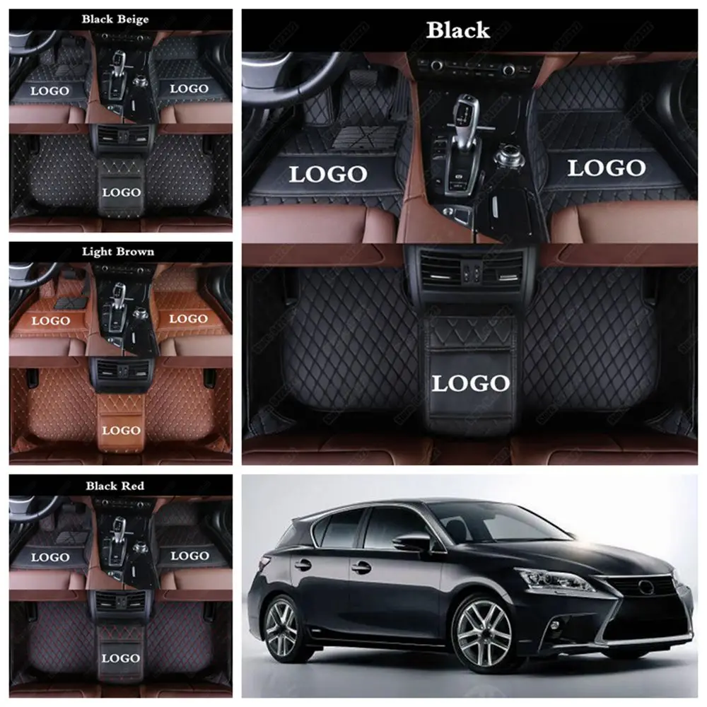 Изготовленные на заказ автомобильные коврики для Lexus LC SC CT водонепроницаемый кожаный автомобильный коврик для ног Нескользящие автомобильные коврики автомобильный коврик