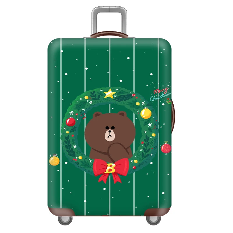 Рождественский Чехол для багажа с животными, уплотненный чехол для чемодана для путешествий, эластичные Защитные чехлы для багажа, 18-32 дюйма, аксессуары для путешествий
