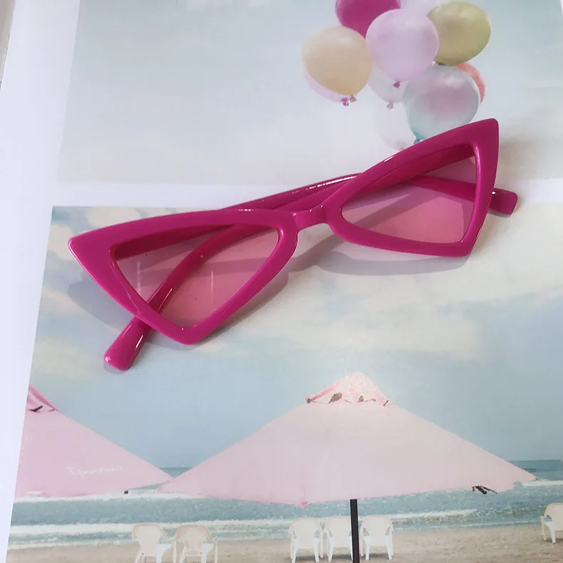 Модные стильные детские Винтажные Солнцезащитные очки с кошачьим глазом для мальчиков и девочек, брендовые милые Солнцезащитные очки, детские очки - Цвет линз: rose pink