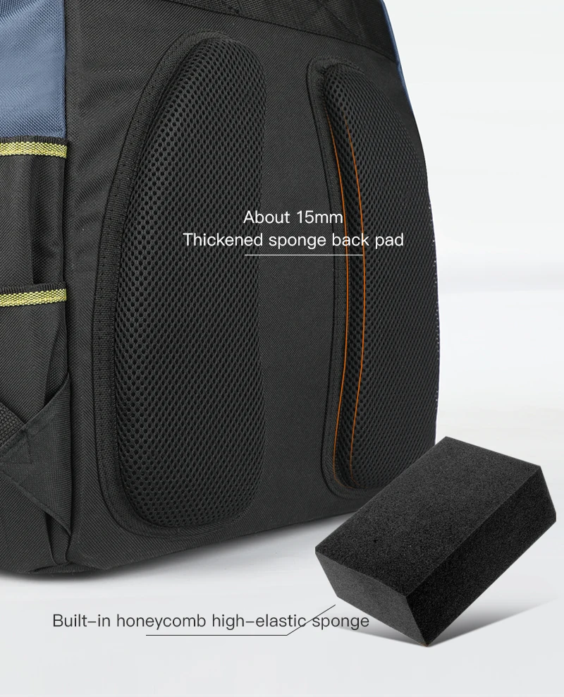 AIRAJ рюкзак для инструментов, водонепроницаемая сумка для инструментов, сумка для хранения с резиновым дном, рюкзак с несколькими карманами