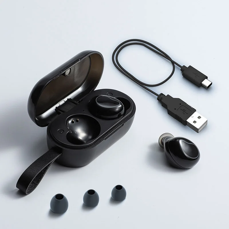 Bluetooth 5,0 беспроводные наушники HD Аудио гарнитура 5,0 в ухо стерео HD звук громкой связи вызов IPX5 400 мАч батарея коробка зарядка