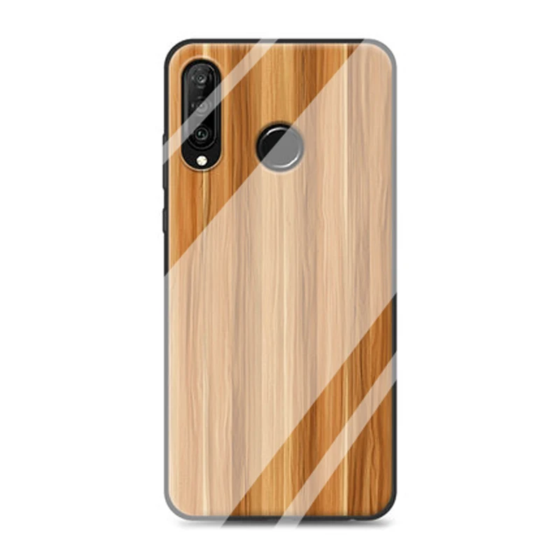 Чехол Nova4E 4 e из закаленного стекла с деревянным камнем и рисунком для телефона huawei Nova 4E 4e Защитный чехол противоударный