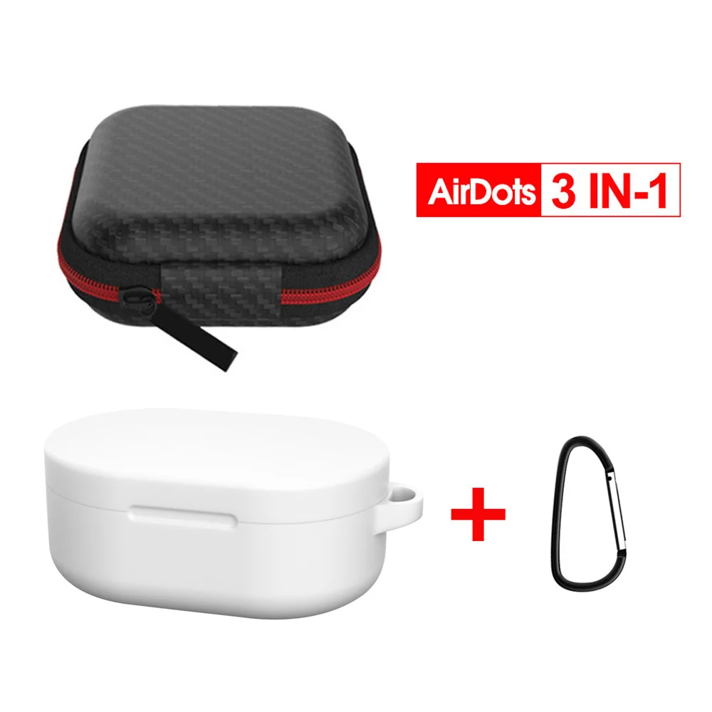 2 3 в 1 чехол Защитная чехлы на редми airdots чехол Redmi airdots силиконовый чехол карабин Беспроводные наушники чехол для Redmi Mi airdots спортивной камеры Xiaomi Redmi AirDots чехол - Цвет: 2