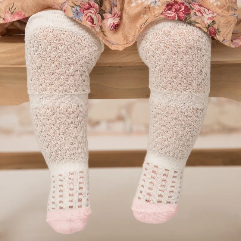 

Newborn Baby Boys Girls Mesh Socks Hollow Design Cotton Anti-mosquito Knee High Sock Infant Children Soft Crib Leg Warmer Pads