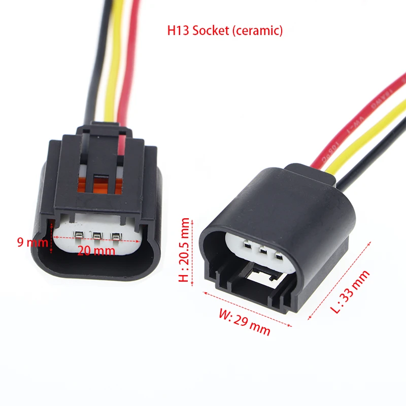 Terisass Supporto portalampada connettore 2 pezzi auto moto LED portalampada connettore H8 H9 H11 femmina adattatore di conversione automobilistico base lampada adattatore cablaggio + adattatore faro