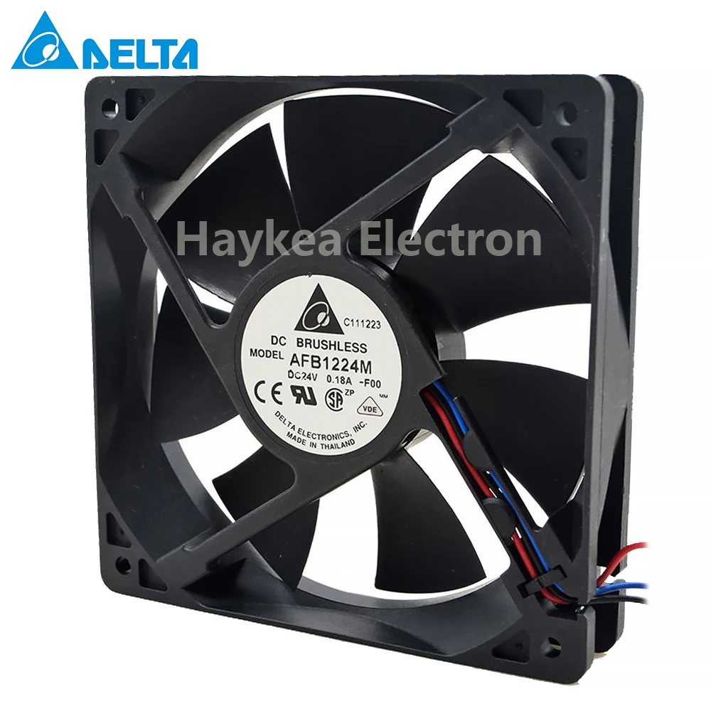 for delta AFB1224M FOO DC 24V 0 18A 12025 120X120X25MM 12CM inverter server cooling fan 3