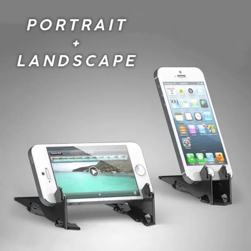 

Portable Foldable Mobile Phone Holder Card Type Rotation Pocket Tripod Support
