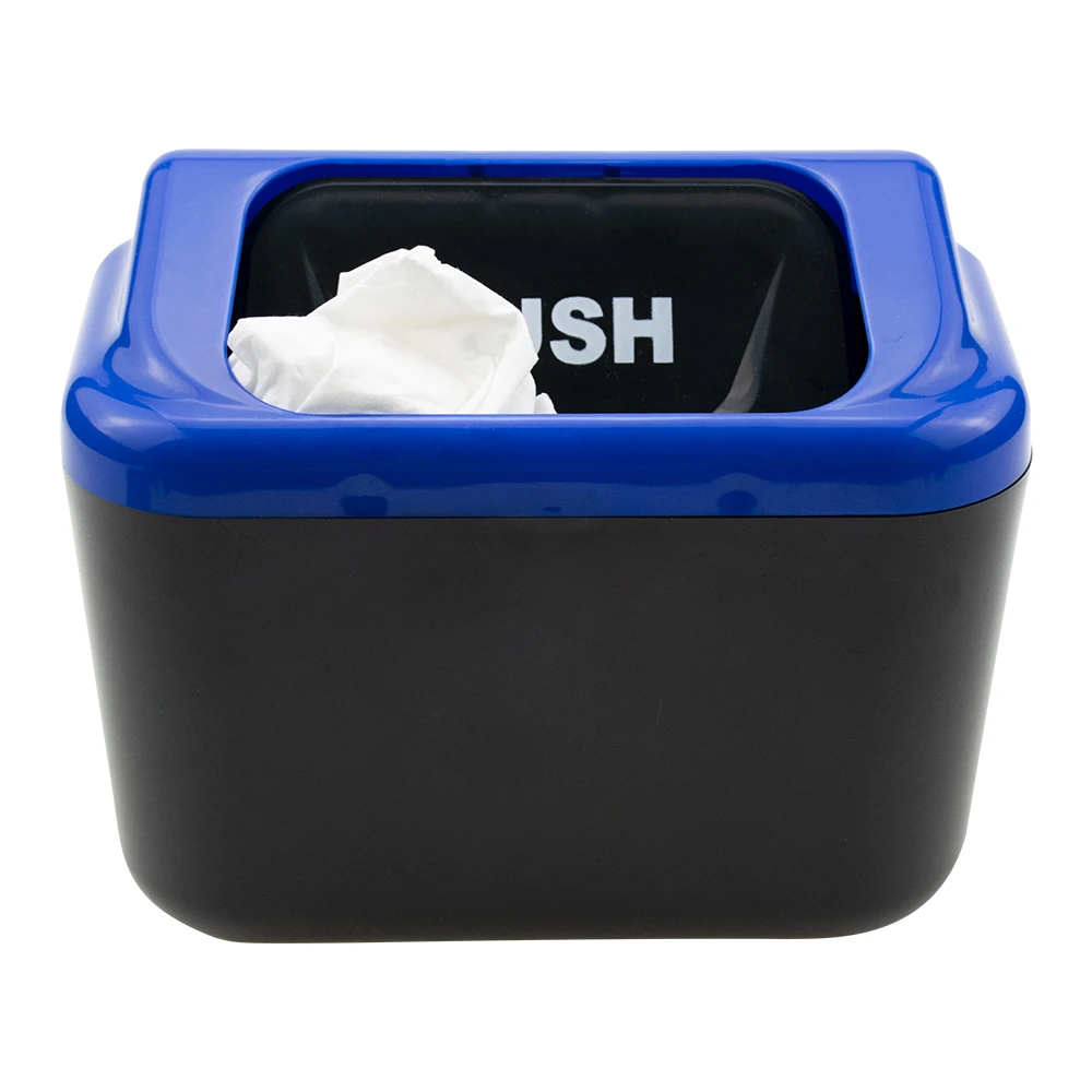 Quality Garbage Bag Car Bin Trash Can Storage Box Car Debris Bucket Plastic Waste Double Open Plastic Waste Container for
