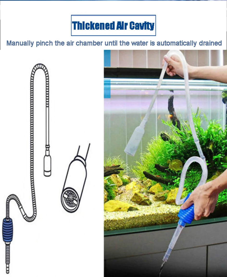 Aquarium Siphon Aquarium Siphon Staubsauger pumpe Acuario Zubehör  halbautomati scher Wasser wechsel wechsler Kies Wasserfilter - AliExpress