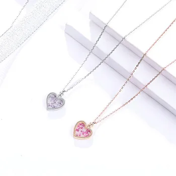 

Lo Paulina S925 Silver Simple Charming Heart-Shaped AAA Zircon Pendant Necklace for Christmas Gift