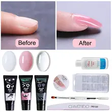 8 шт. кристалл наращивание ногтей фототерапия клей для нейл-арта быстрое УФ расширение клей для ногтей салон DIY поли гель ногтей комплект пилка для ногтей