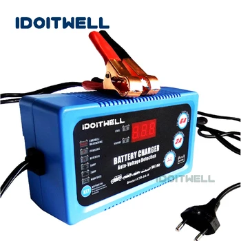 

Universal 6V 12V Lead Acid Storage Charger 6V 2A 12V 2A/6A smart auto-voltage detection Automatic Motorcycle Car Battery Charger