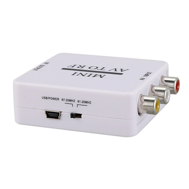 Мини Rca Cvsb Av в Rf адаптер 67,25 Mhz 61,25 Mhz Видео Аудио ТВ переключатель сигналов конвертер
