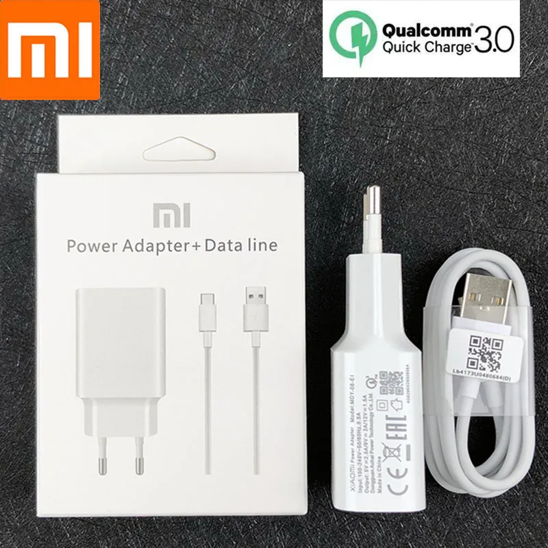 Оригинальное Xiaomi mi 9 быстрое зарядное устройство QC 3 0 EU быстрый адаптер для