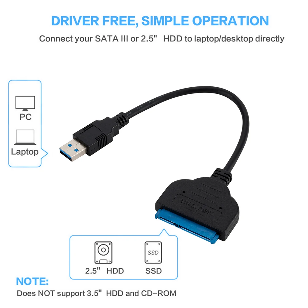 USB 3,0 на SATA 22 штыревой адаптер для 2," внешний HDD SSD жесткий диск