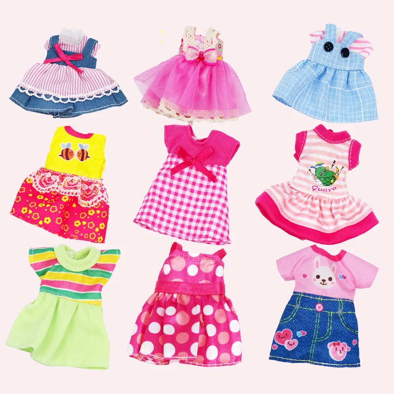 Princess Dress For 1/12 Bjd Dolls Ob11 Clothes Doll Accessories Universal 2021 New Suit Baby Outfits Fit Children Xmas Gifts