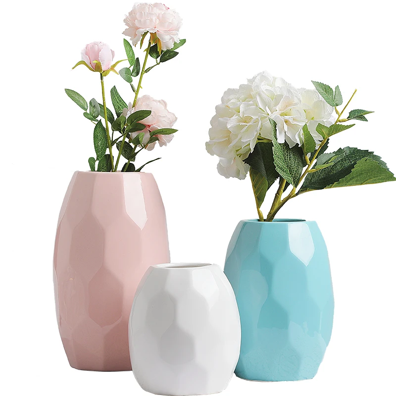 Скандинавские белые керамические вазы, украшение стола для гостиной, современная модная керамическая ваза для цветов, домашние свадебные украшения, аксессуары