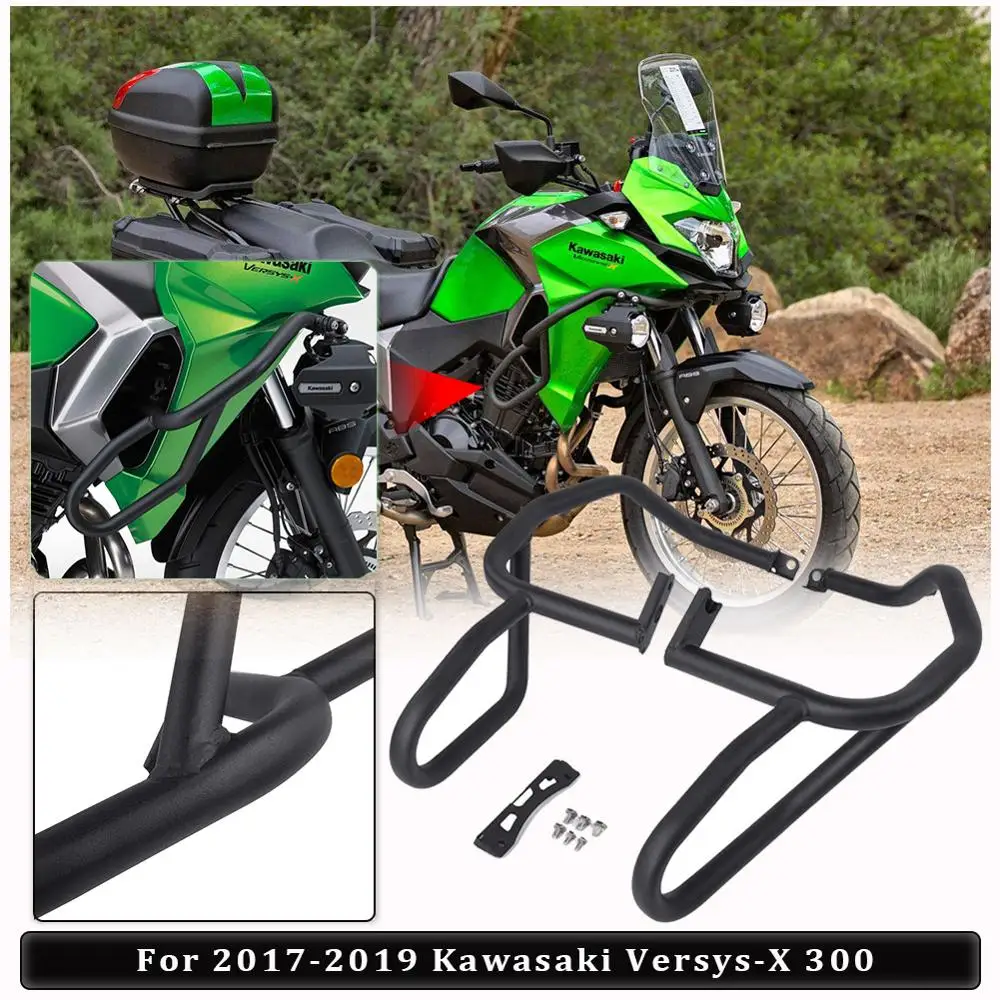 Черный Защитный чехол для двигателя с защитой от падения для Kawasaki Versys-X Versys X 300 Versys300 запчасти