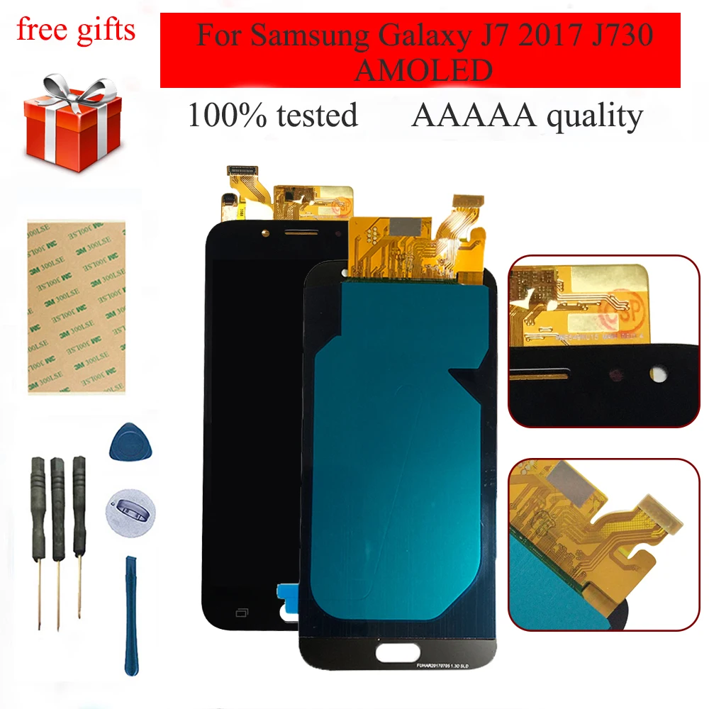 AMOLED LCD для Samsung Galaxy J7 Pro 2017 J730 J730F ЖК-дисплей монитор панель + кодирующий