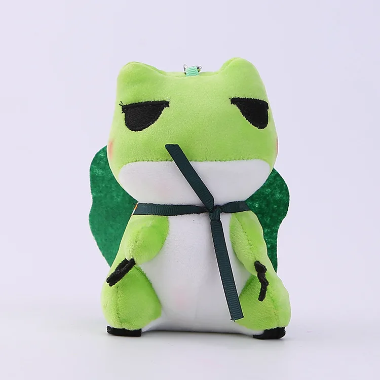 

S00359 Hot Selling Doll Travel Frog Doll Plush Toys Little Frog Bag Keychain