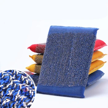 

Tableware Dishcloth Cleaning Tool home props Stainless Steel Wire Sponge Kitchen Decontamination Scouring Cloth Pad Washing