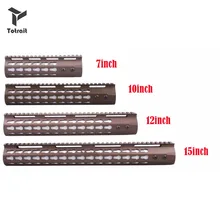 7 10 12 15 дюймов AEG M4 M16 AR15 поплавок 1 рельс поручень Пикатинни со стальной бочкой гайка для охоты прицела