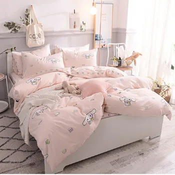 

2020 new pattern cute cartoon 100% cotton bedding sheet pillowcase quilt cover