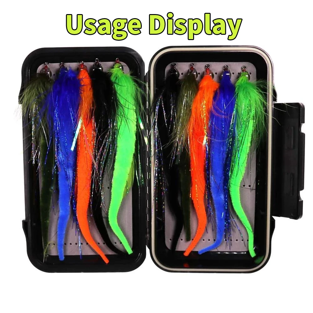 5pcs 12 Color Fly Tying Mangum Dragon Tail for Pike Muskie