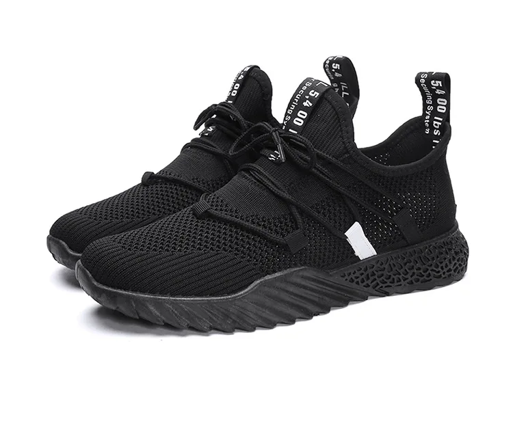 Sneakers Men Air Mesh Breathable Lace Up Solid Men Trainers Shoes Hot Sale Outdoor Walking Casual Shoes for Men