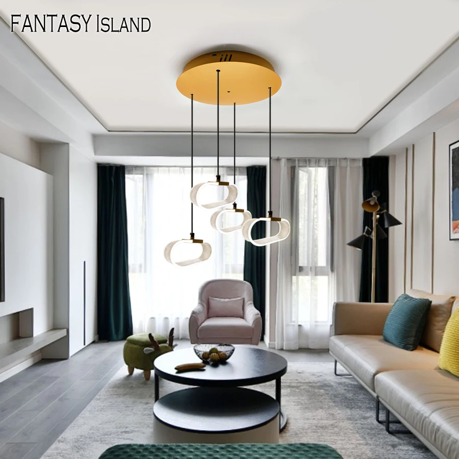 

New Modern LED Pendant Lamp Acrylic Fixtures Pendant lights for Kitchen Restaurant Bar living room bedroom