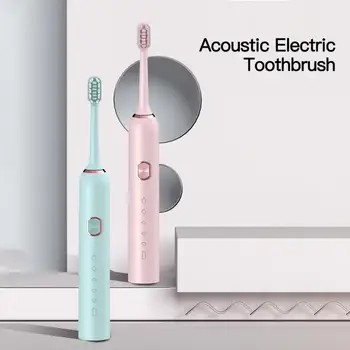 

Whitening Electric Toothbrush Set Rechargeable USB Toothbrush Ultrasonic Automatic Toothbrush Adult 5 Mode Electric Toothbrush