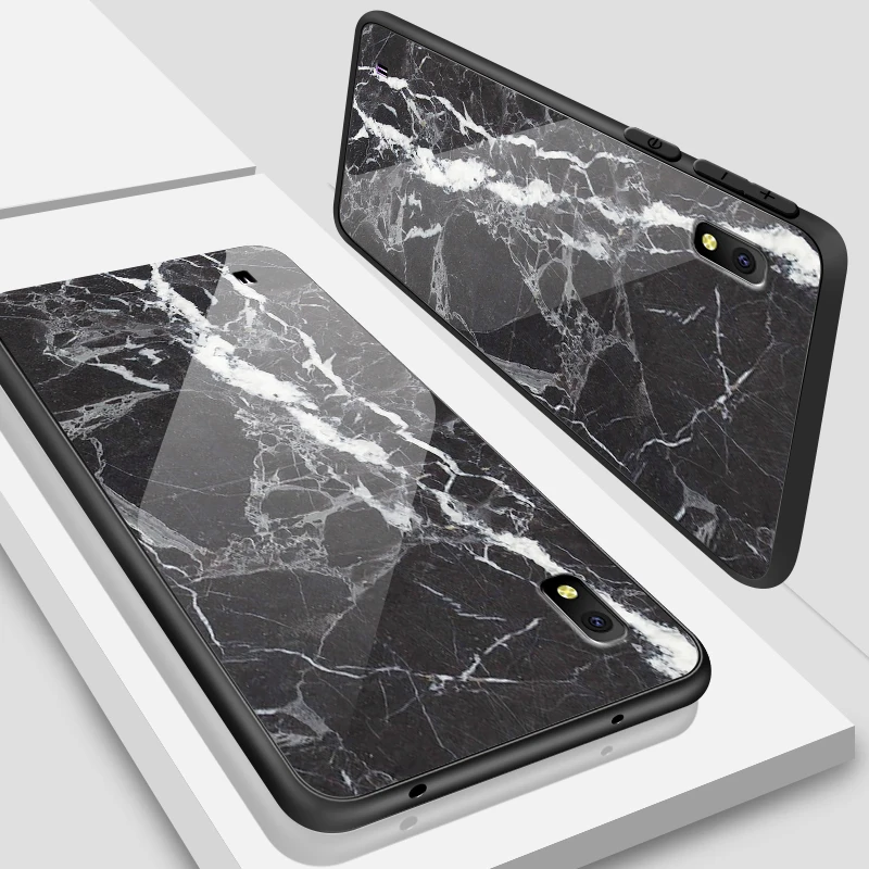 W307 Для samsung Galaxy A10 A20 A30 A40 A50 A6S A70 A8S A80 закаленное Стекло чехол J4Plus M10 M20 M30 Note9 окрашены в полоску защитная оболочка - Цвет: W307