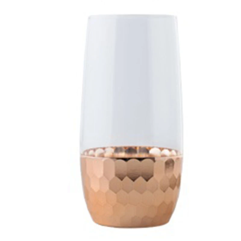 European Style Glass Water Beer Cup Juice Tea Cup - Цвет: gold