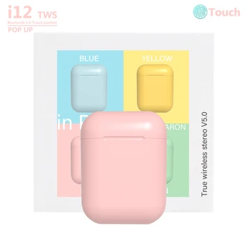 

Macaron i12 tws Wireless Headphones Bluetooth 5.0 Earphones Original inpods 12 Touch Pop-up True Mini Earbuds Earpiece for Phone