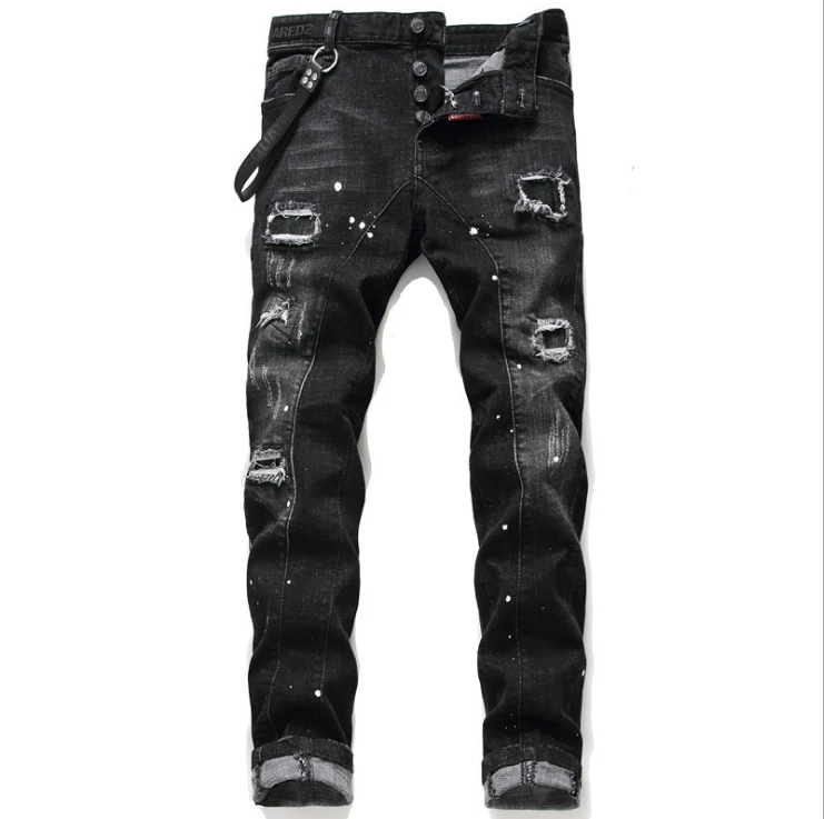 Nieuwe DSQUARED2 Jeans. Replica Jeans Mannen. Verontruste Jeans|Spijkerbroek|  - AliExpress