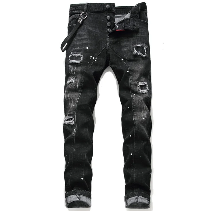 Nuevos vaqueros de DSQUARED2 Réplica de vaqueros para hombre Vaqueros  desgastados|Pantalones vaqueros| - AliExpress