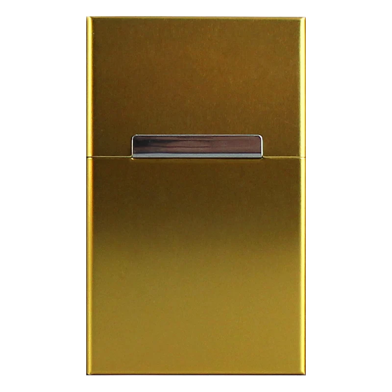 Blank Gold Металлический чехол для сигарет, Магнитная крышка, коробка для сигарет, российский президент, производные продукты в. В. Путиным, подарок для веера, курительная лазерная - Цвет: Blank Gold