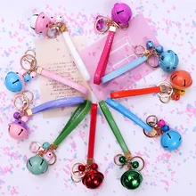 Креативный Рождественский колокольчик-брелок Женская Ручная работа DIY чехол для телефона украшение двойной цвет из искусственной кожи веревка Автомобильная Сумочка Подвеска