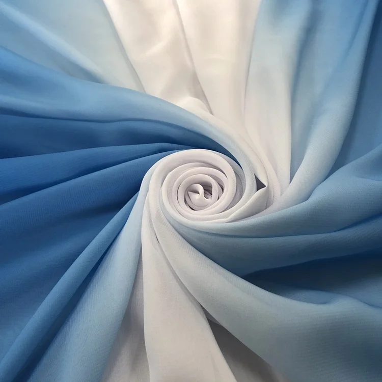 1*1,5 м Тонкая шифоновая ткань градиент Омбре вечерние платья Материал цифровая шифоновая ткань с принтом - Цвет: 13