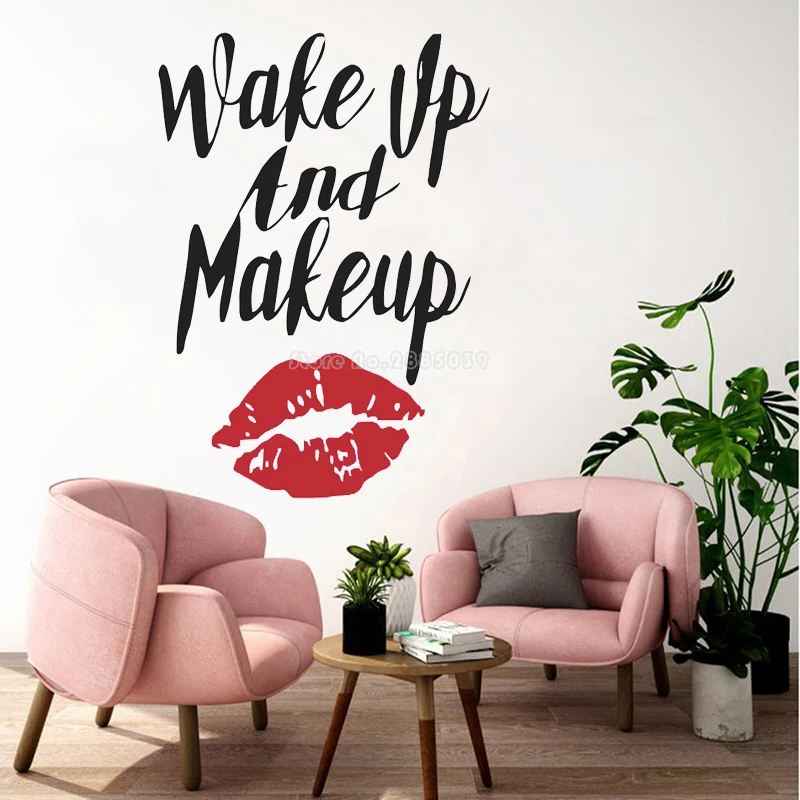 Wake Up и Make наклейки виниловые в виде Фотообоев c переводными картинками для