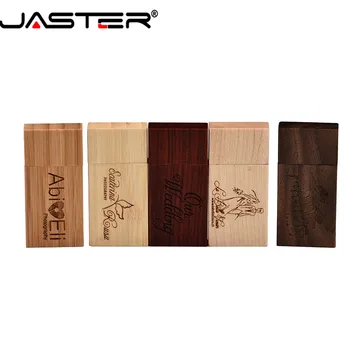 

JASTER (free custom logo) Wooden USB 2.0 wood usb flash drive pendrive 4GB 8GB 16GB 32GB 64GB memory stick U disk wedding gift