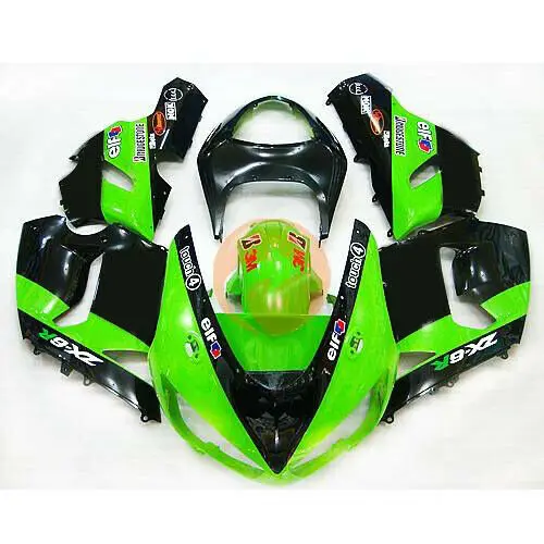 

Wotefusi New ABS Injection Molding Bodywork Fairing Set For Ninja ZX 6R 2005 2006 (I)