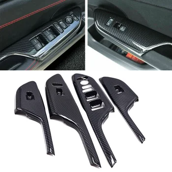 

4PCS Car Door Window Lock Switch Lift Cover Frame For Honda Civic 2016-2019 Door Window Lock Switch Lift Covers