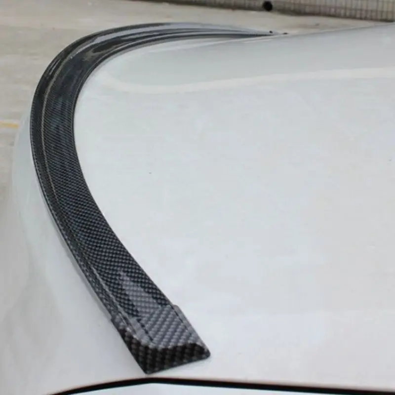 4.9ft Черный углеродного волокна ПУ заднего крыла спойлер хвост багажник крыши отделка роскошный комплект