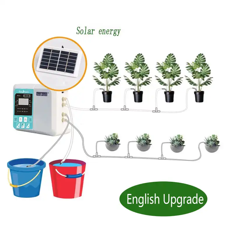 Englisch Intelligente Garten Automatische Bewasserung Gerat Solar Energie Lade Topfpflanze Tropf Bewasserung Wasserpumpe Timer System Aliexpress