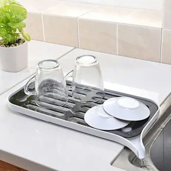 

Drain Rack Plastic Dish Drainer Dryer Tray Large Sink Drying Rack Worktop Kitchen Organizer drying Rack For Dishes Fruit