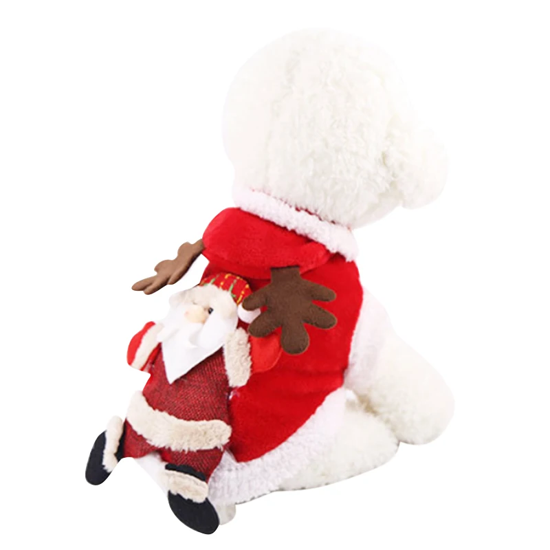 Рождественская Одежда для собак зимнее теплое пальто куртка для маленьких Одежда для собак рубашка куртка праздничный костюм Рождественский наряд для кошек 45