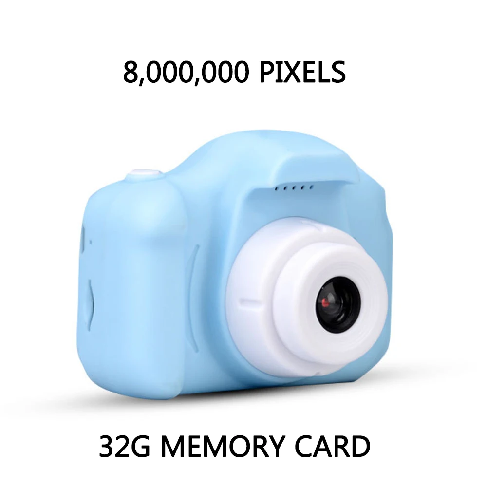 WJ4025A32G Детская камера детская зеркальная камера игрушка 1080p HD 2 дюймов Большой экран многофункциональная мини камера детский подарок на день рождения обучающая игрушка - Цвет: WJ4025A32G