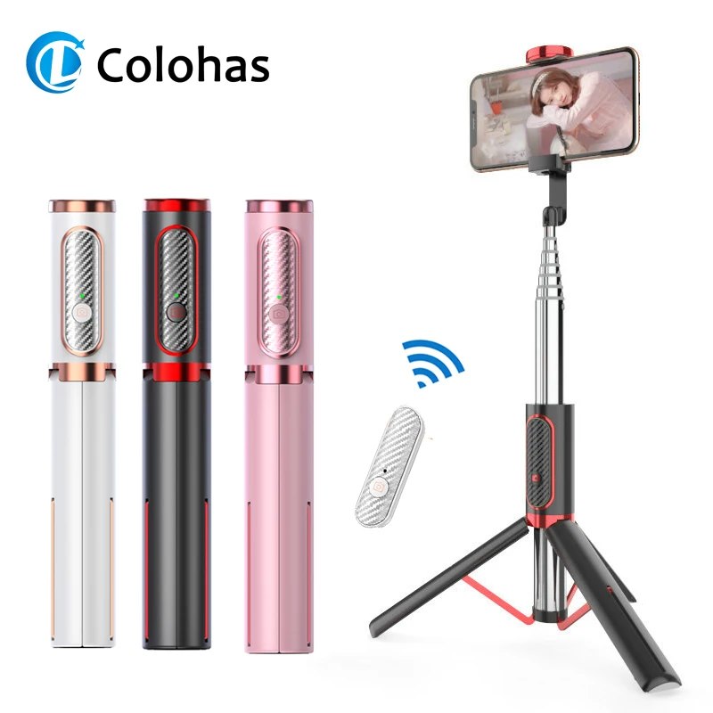 

Portable bluetooth Selfie Stick with Tripod Extendable Foldable Monopod for iPhone 11 X Huawei Xiaomi Samsung Phone Stand Holder