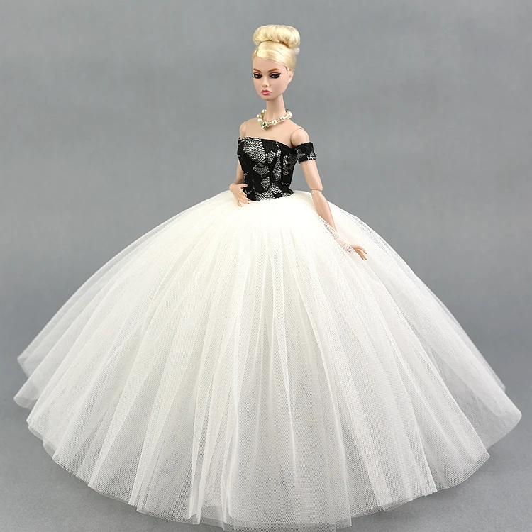 lace white dress for barbie